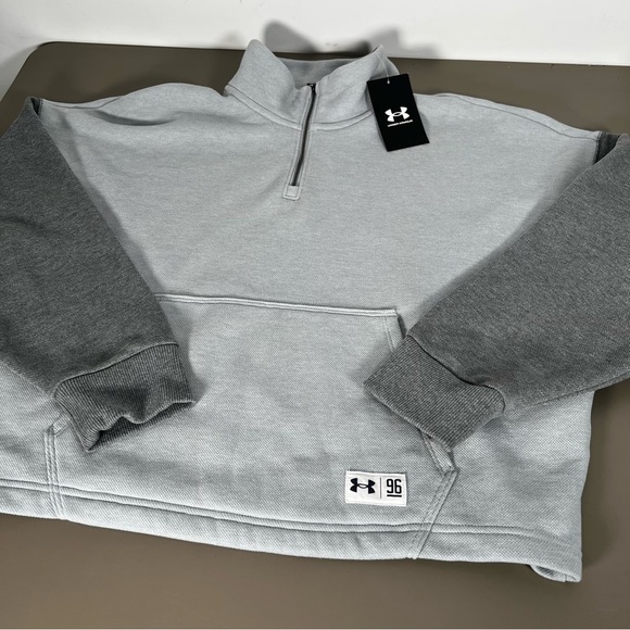 Under Armour Womens Fleece Playback Pullover 1/4 Zip Size Small Gray NWT - Picture 8 of 9